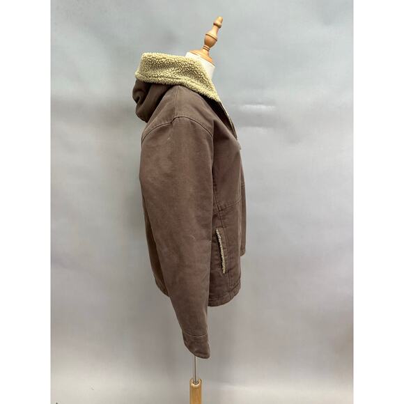 Vintage Dri Duck Roper Brown Canvas Sherpa Lined Coat Women’s Size Large - Picture 8 of 16